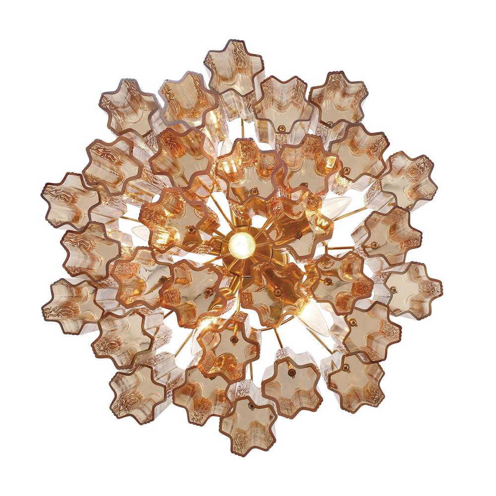Crystorama ADD-306-AG-AM Aged Brass Addis 6 Light Aged Brass Chandelier Image 3