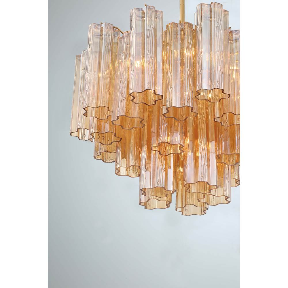Crystorama ADD-306-AG-AM Aged Brass Addis 6 Light Aged Brass Chandelier Image 2