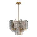 Crystorama ADD-306-AG-AU Aged Brass Addis 6 Light Aged Brass Chandelier Image 1