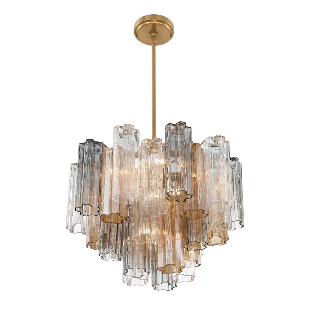 Crystorama ADD-306-AG-AU Aged Brass Addis 6 Light Aged Brass Chandelier Image 4
