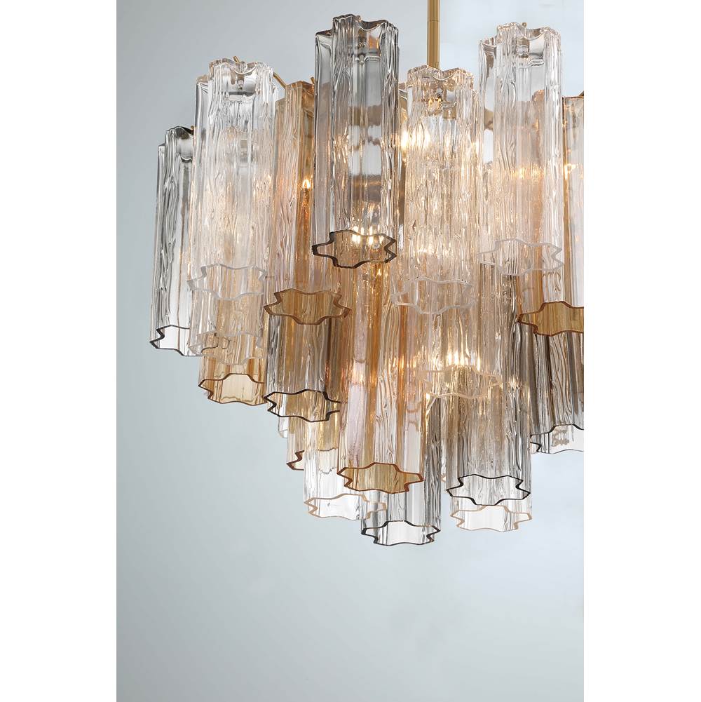 Crystorama ADD-306-AG-AU Aged Brass Addis 6 Light Aged Brass Chandelier Image 2