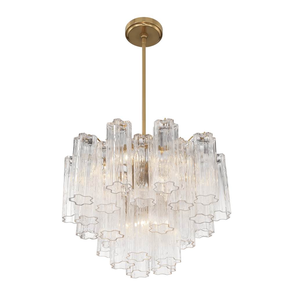 Crystorama ADD-306-AG-CL Aged Brass Addis 6 Light Aged Brass Chandelier Image 4