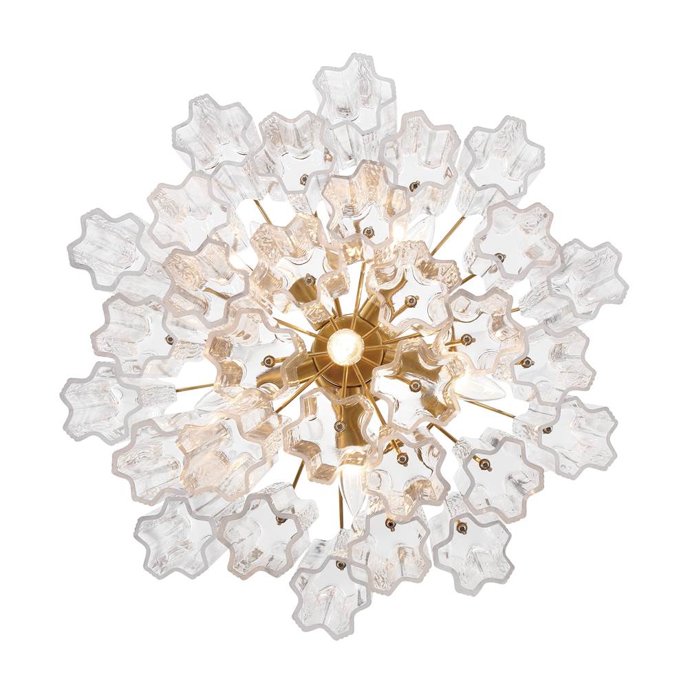 Crystorama ADD-306-AG-CL Aged Brass Addis 6 Light Aged Brass Chandelier Image 3