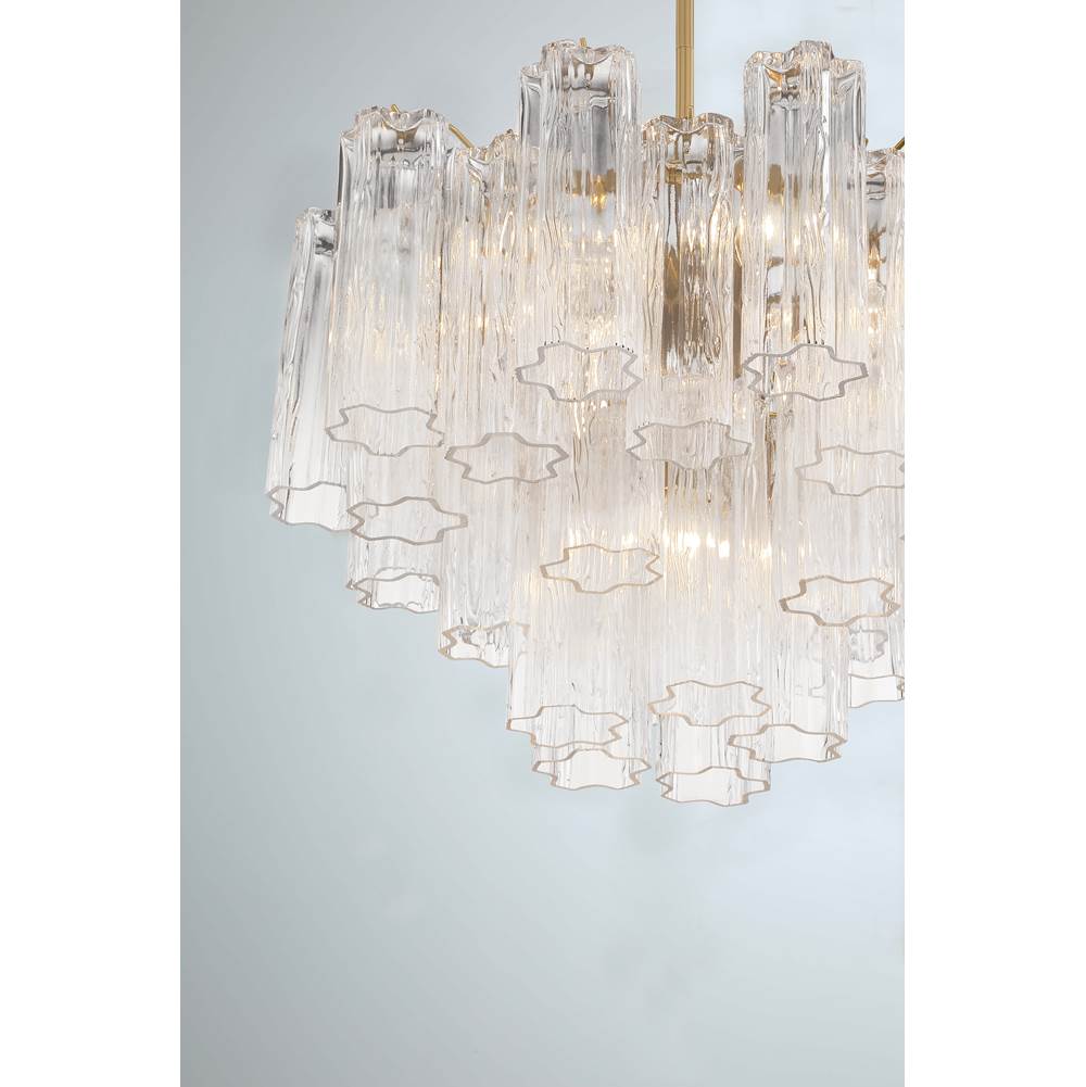 Crystorama ADD-306-AG-CL Aged Brass Addis 6 Light Aged Brass Chandelier Image 2