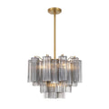 Crystorama ADD-306-AG-SM Aged Brass Addis 6 Light Aged Brass Chandelier Image 1