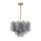 Crystorama Addis 6 Light Aged Brass Chandelier