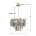 Crystorama ADD-306-AG-SM Aged Brass Addis 6 Light Aged Brass Chandelier Image 2