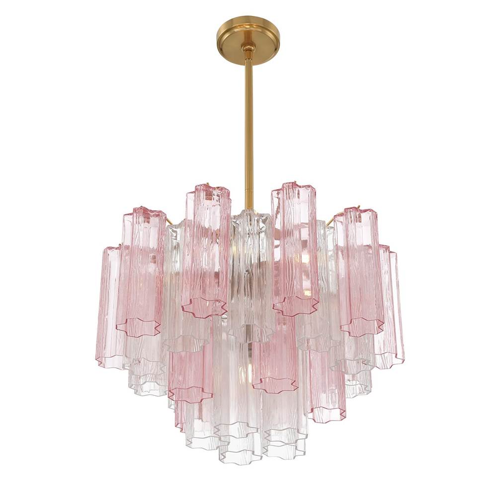 Crystorama ADD-306-AG-SP Aged Brass Addis 6 Light Aged Brass Chandelier Image 5
