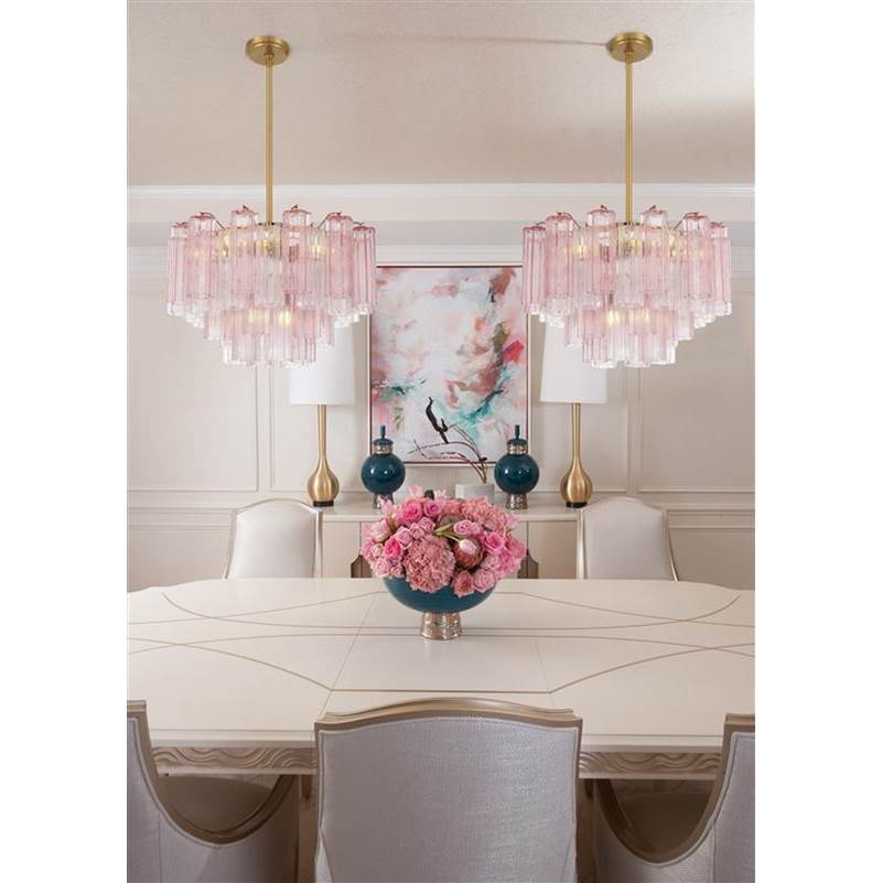 Crystorama ADD-306-AG-SP Aged Brass Addis 6 Light Aged Brass Chandelier Image 3