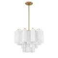 Crystorama ADD-306-AG-WH Aged Brass Addis 6 Light Aged Brass Chandelier Image 1