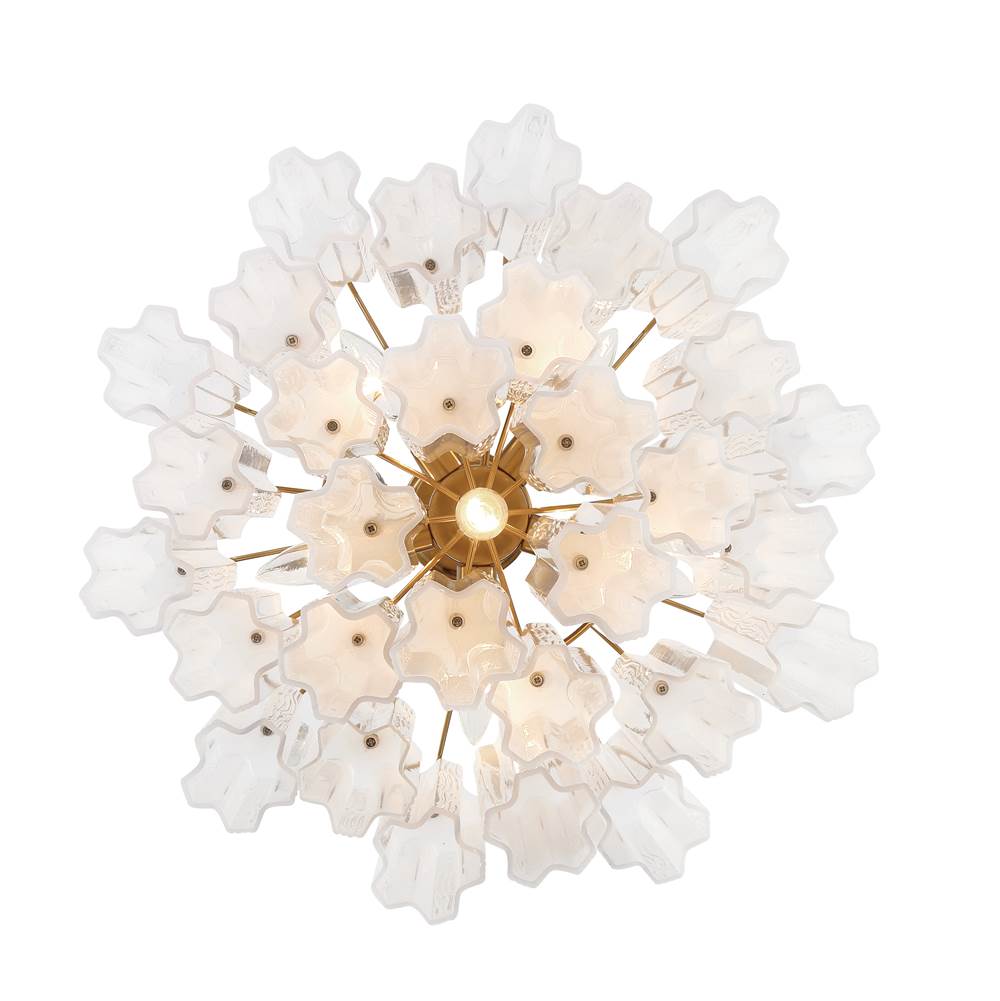 Crystorama ADD-306-AG-WH Aged Brass Addis 6 Light Aged Brass Chandelier Image 3