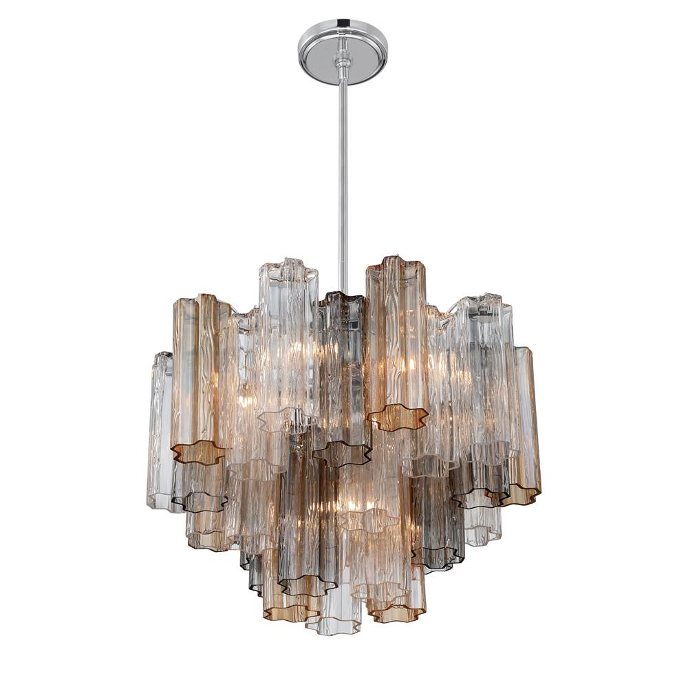 Crystorama ADD-306-CH-AU Polished Chrome Addis 6 Light Polished Chrome Chandelier Image 4