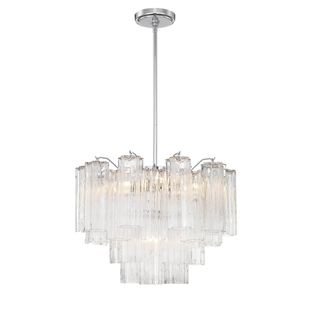 Crystorama Addis 6 Light Aged Brass Chandelier