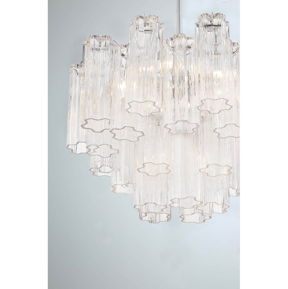 Crystorama ADD-306-CH-CL Polished Chrome Addis 6 Light Polished Chrome Chandelier Image 2