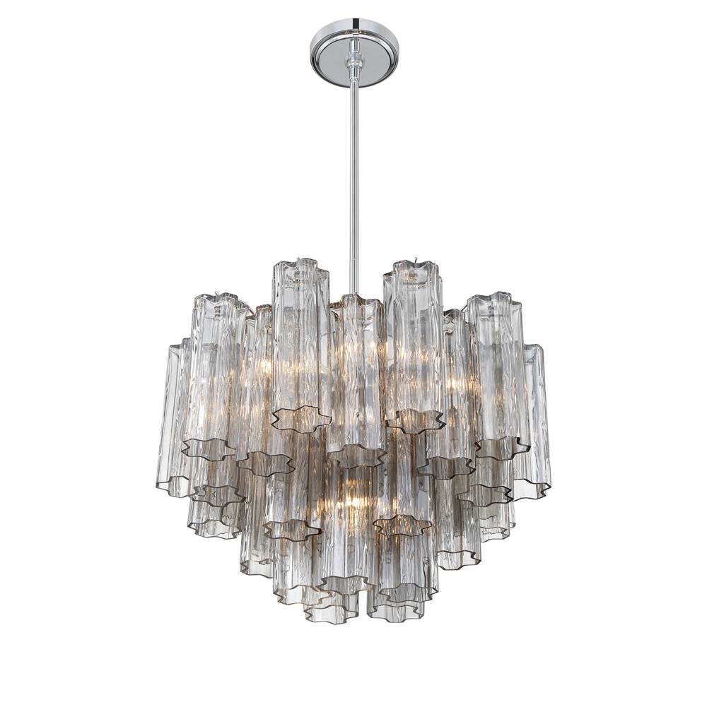 Crystorama ADD-306-CH-SM Polished Chrome Addis 6 Light Polished Chrome Chandelier Image 4