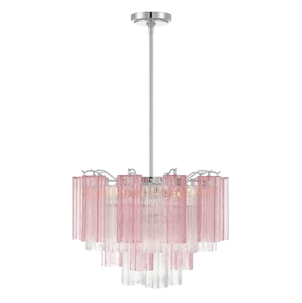 Crystorama ADD-306-CH-SP Polished Chrome Addis 6 Light Polished Chrome Chandelier Image 6