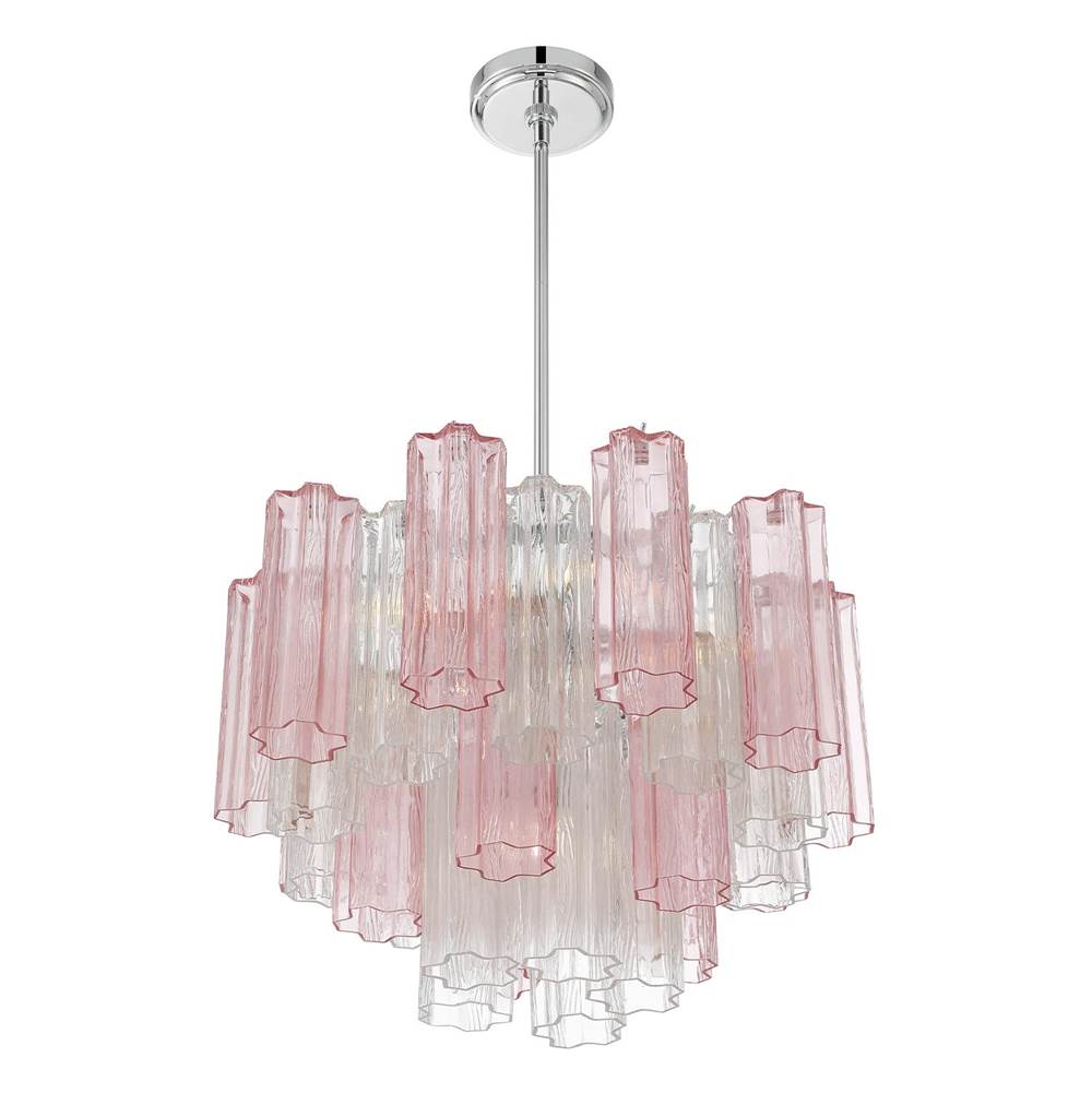 Crystorama ADD-306-CH-SP Polished Chrome Addis 6 Light Polished Chrome Chandelier Image 5