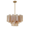 Crystorama ADD-308-AG-AM Aged Brass Addis 9 Light Aged Brass Chandelier Image 1