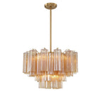 Crystorama Addis 9 Light Aged Brass Chandelier