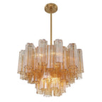 Crystorama ADD-308-AG-AM Aged Brass Addis 9 Light Aged Brass Chandelier Image 4