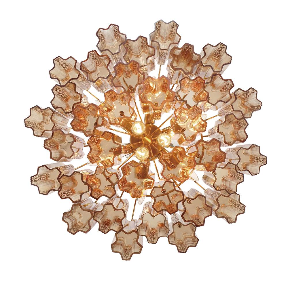 Crystorama ADD-308-AG-AM Aged Brass Addis 9 Light Aged Brass Chandelier Image 3