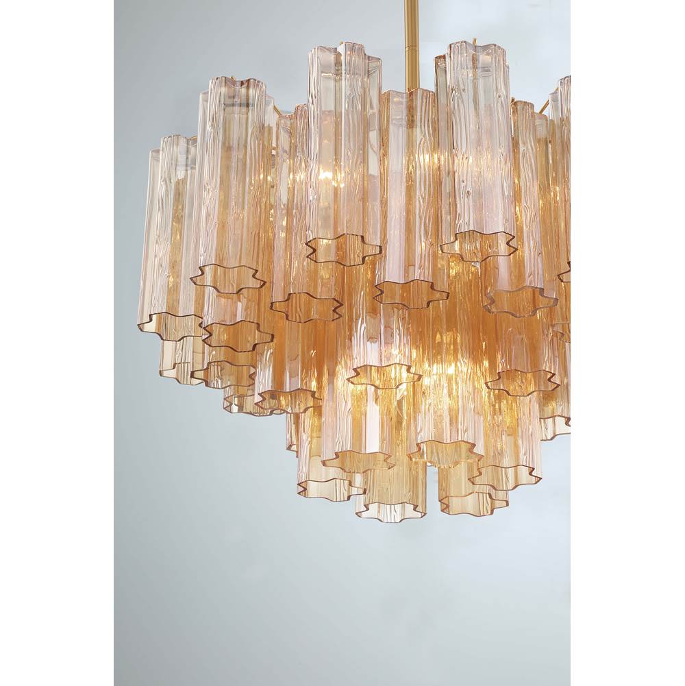 Crystorama ADD-308-AG-AM Aged Brass Addis 9 Light Aged Brass Chandelier Image 2