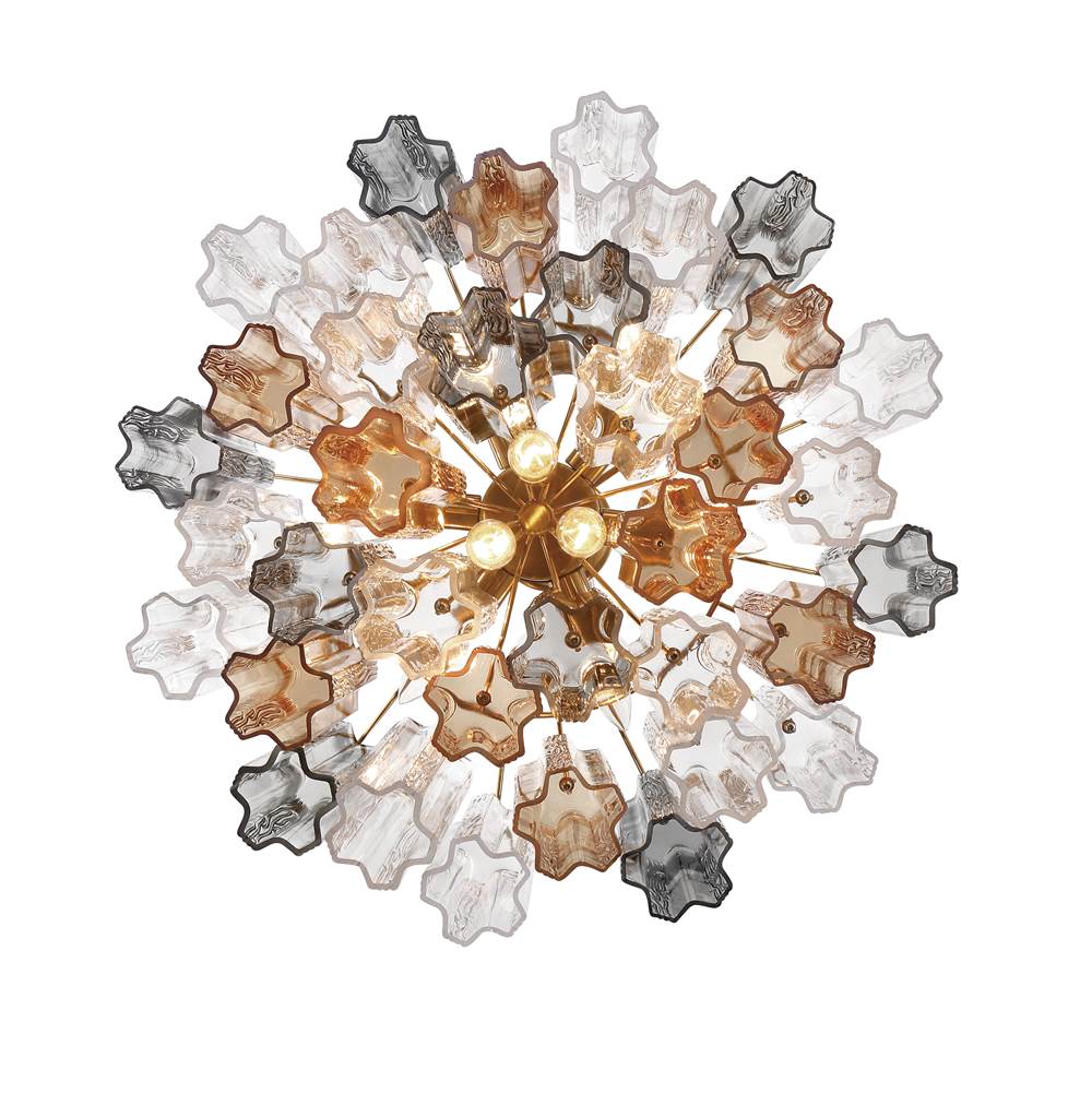 Crystorama ADD-308-AG-AU Aged Brass Addis 9 Light Aged Brass Chandelier Image 3