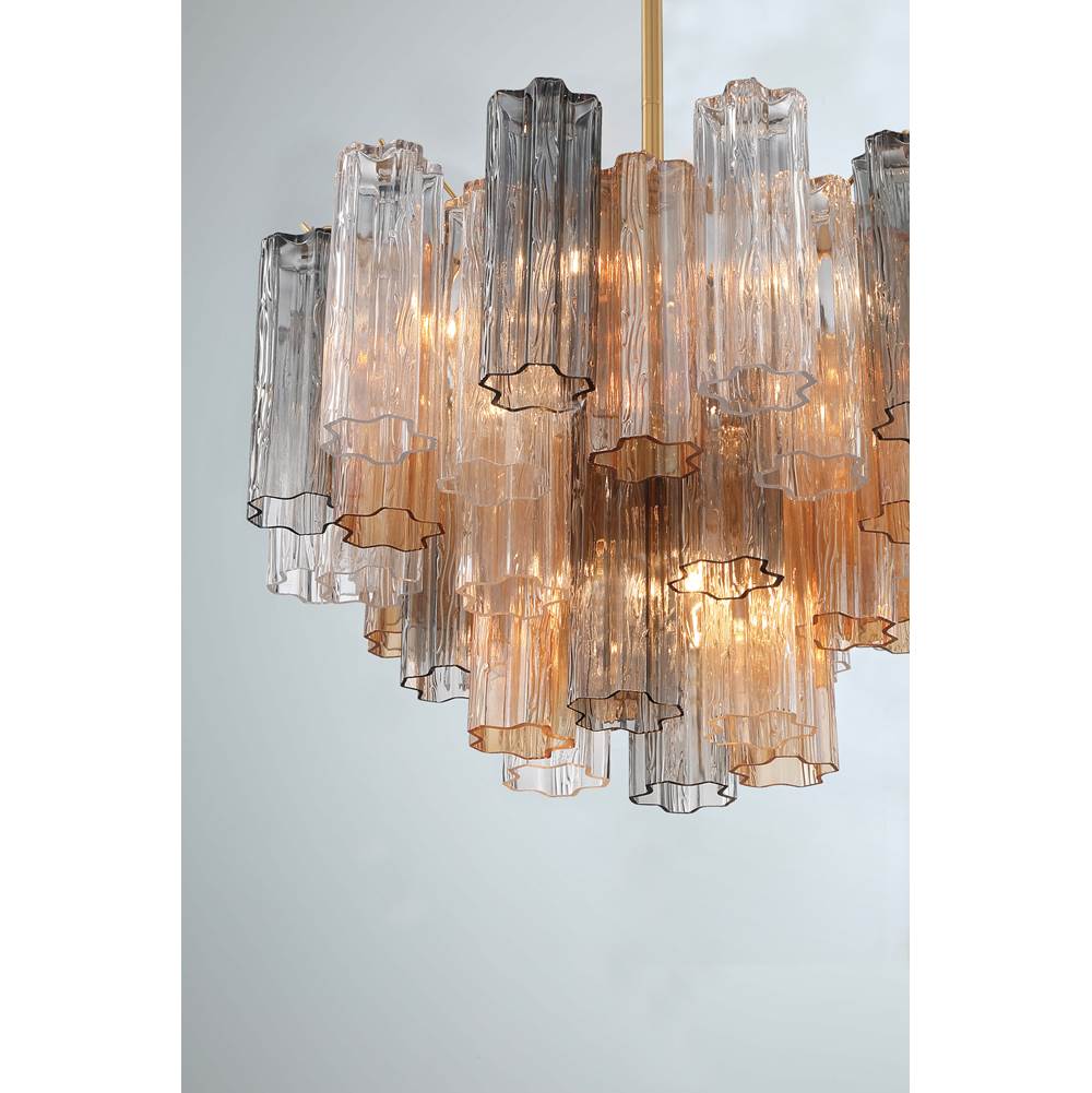 Crystorama ADD-308-AG-AU Aged Brass Addis 9 Light Aged Brass Chandelier Image 2