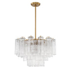 Crystorama ADD-308-AG-CL Aged Brass Addis 9 Light Aged Brass Chandelier Image 1