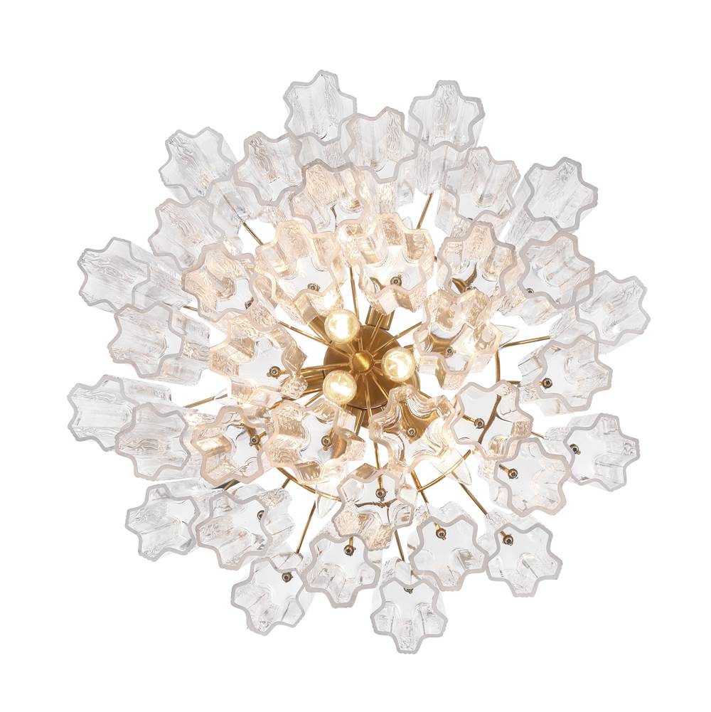 Crystorama ADD-308-AG-CL Aged Brass Addis 9 Light Aged Brass Chandelier Image 3