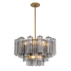 Crystorama ADD-308-AG-SM Aged Brass Addis 9 Light Aged Brass Chandelier Image 1