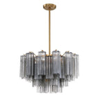 Crystorama Addis 9 Light Aged Brass Chandelier