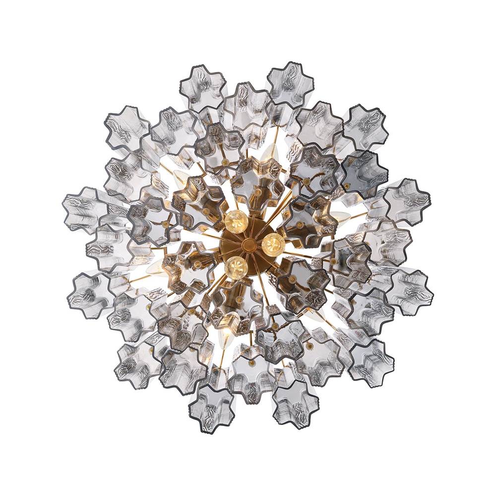 Crystorama ADD-308-AG-SM Aged Brass Addis 9 Light Aged Brass Chandelier Image 6
