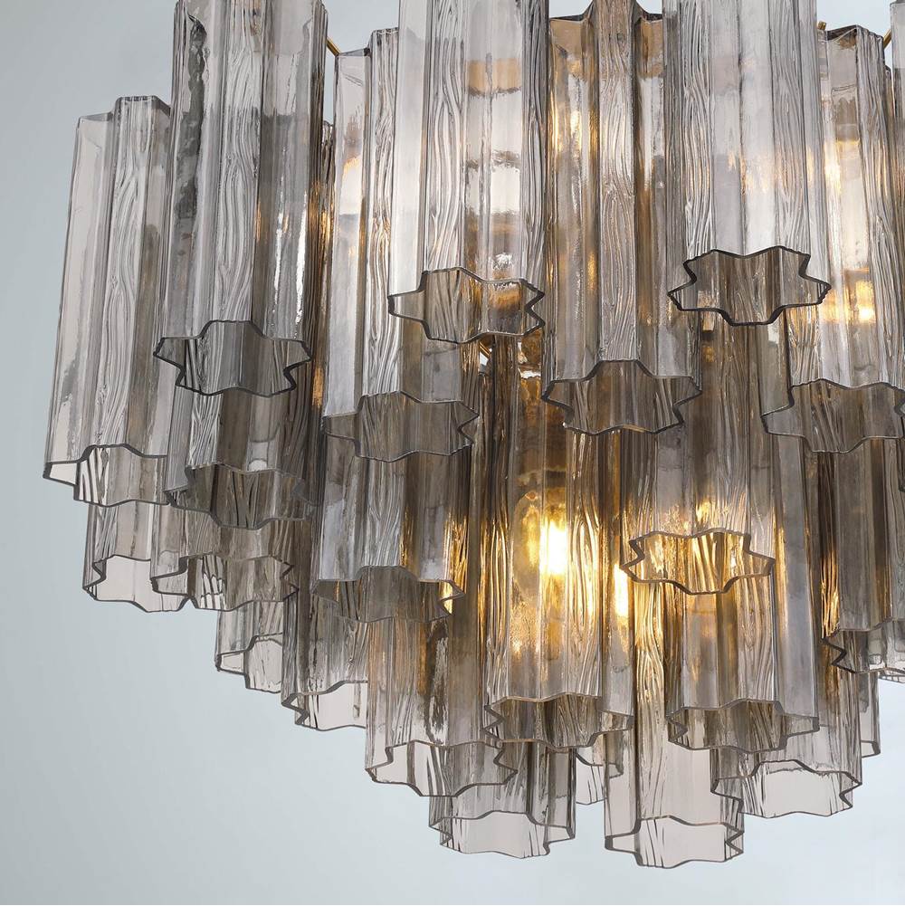 Crystorama ADD-308-AG-SM Aged Brass Addis 9 Light Aged Brass Chandelier Image 4