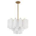 Crystorama ADD-308-AG-WH Aged Brass Addis 9 Light Aged Brass Chandelier Image 1