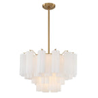 Crystorama Addis 9 Light Aged Brass Chandelier
