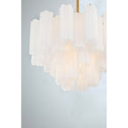 Crystorama ADD-308-AG-WH Aged Brass Addis 9 Light Aged Brass Chandelier Image 2