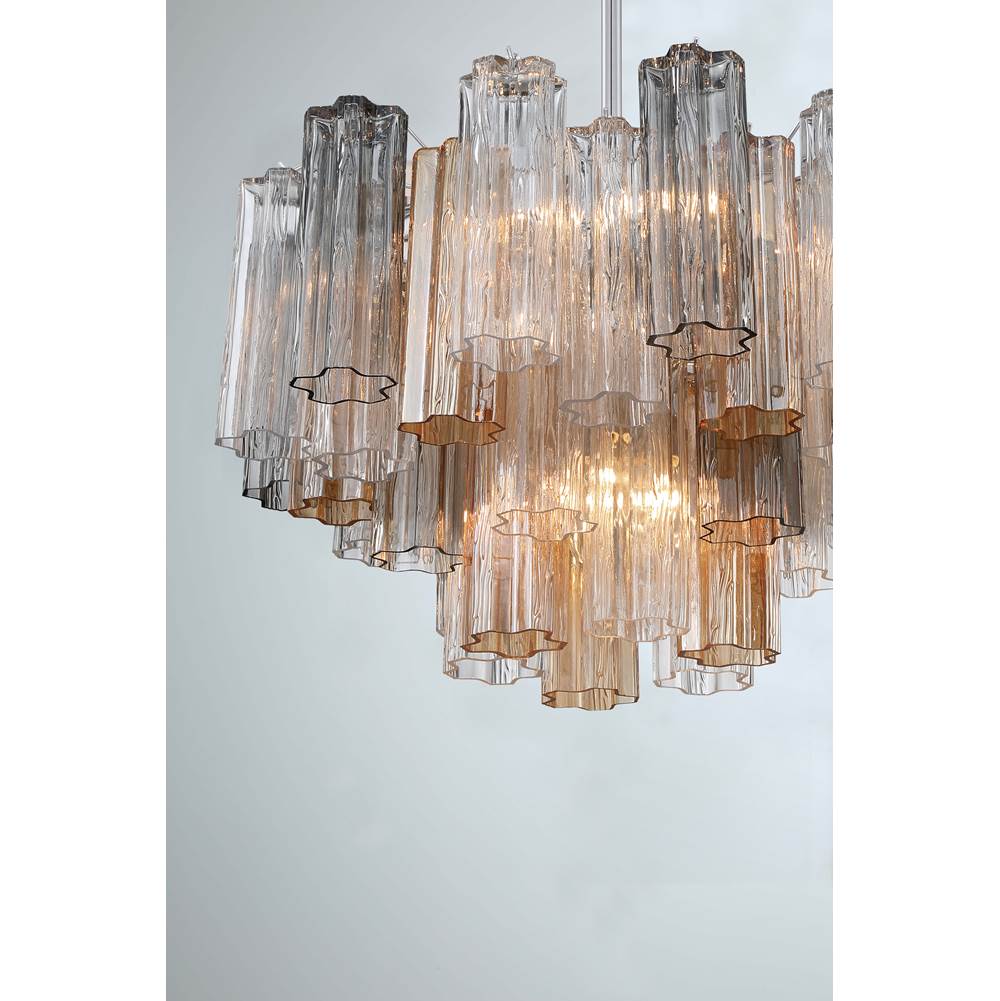 Crystorama ADD-308-CH-AU Polished Chrome Addis 9 Light Polished Chrome Chandelier Image 2
