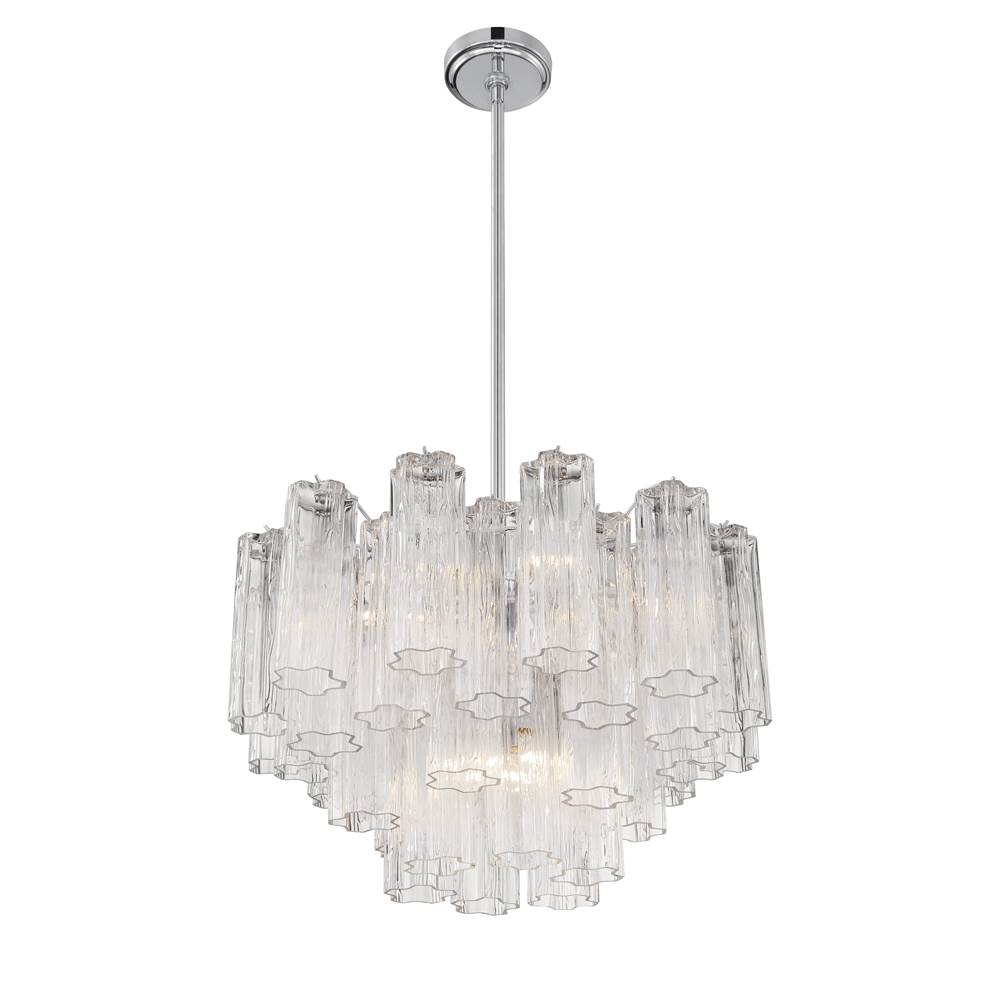 Crystorama ADD-308-CH-CL Polished Chrome Addis 9 Light Polished Chrome Chandelier Image 4