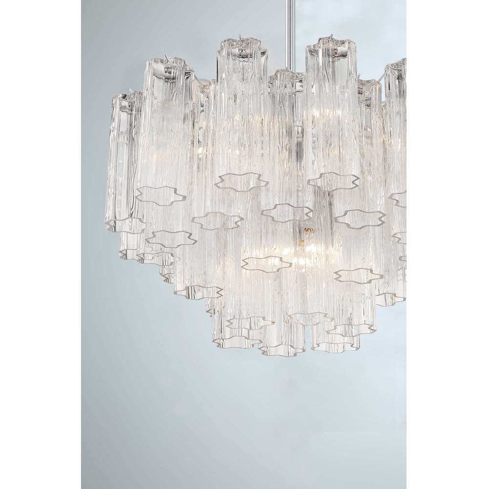 Crystorama ADD-308-CH-CL Polished Chrome Addis 9 Light Polished Chrome Chandelier Image 2