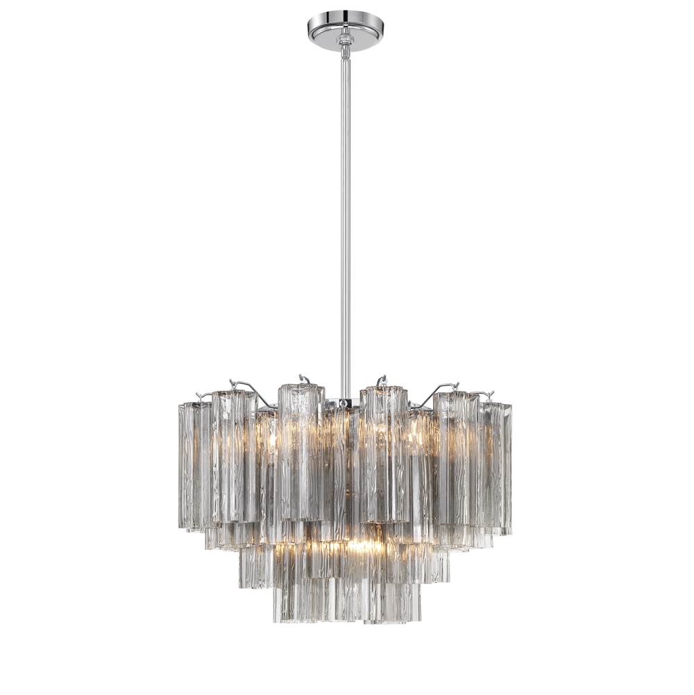Crystorama Addis 9 Light Aged Brass Chandelier