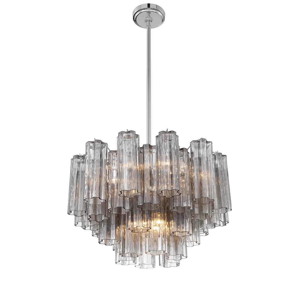 Crystorama ADD-308-CH-SM Polished Chrome Addis 9 Light Polished Chrome Chandelier Image 4
