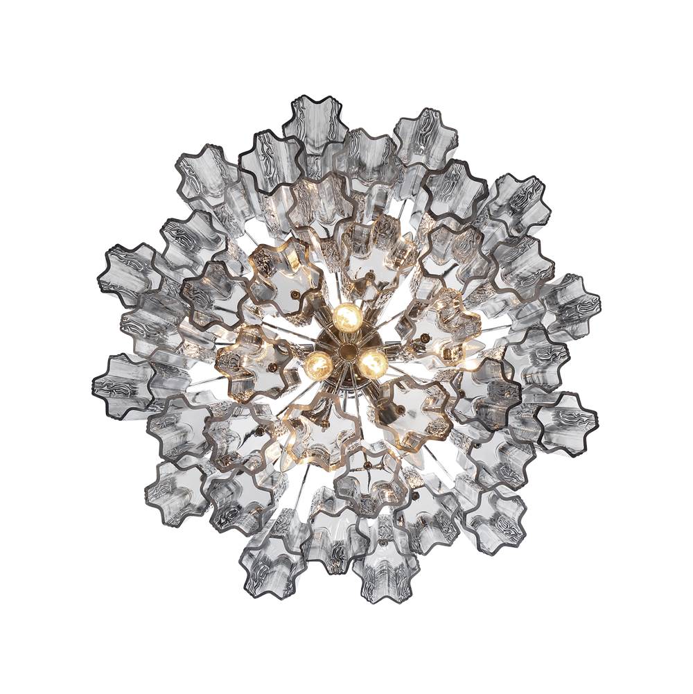Crystorama ADD-308-CH-SM Polished Chrome Addis 9 Light Polished Chrome Chandelier Image 3