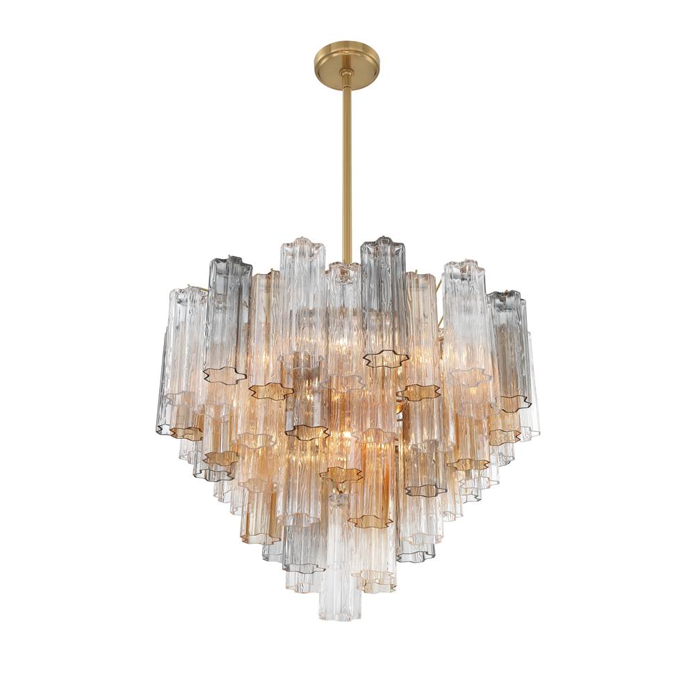 Crystorama ADD-312-AG-AU Aged Brass Addis 12 Light Aged Brass Chandelier Image 4
