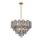 Crystorama ADD-312-AG-SM Aged Brass Addis 12 Light Aged Brass Chandelier Image 1