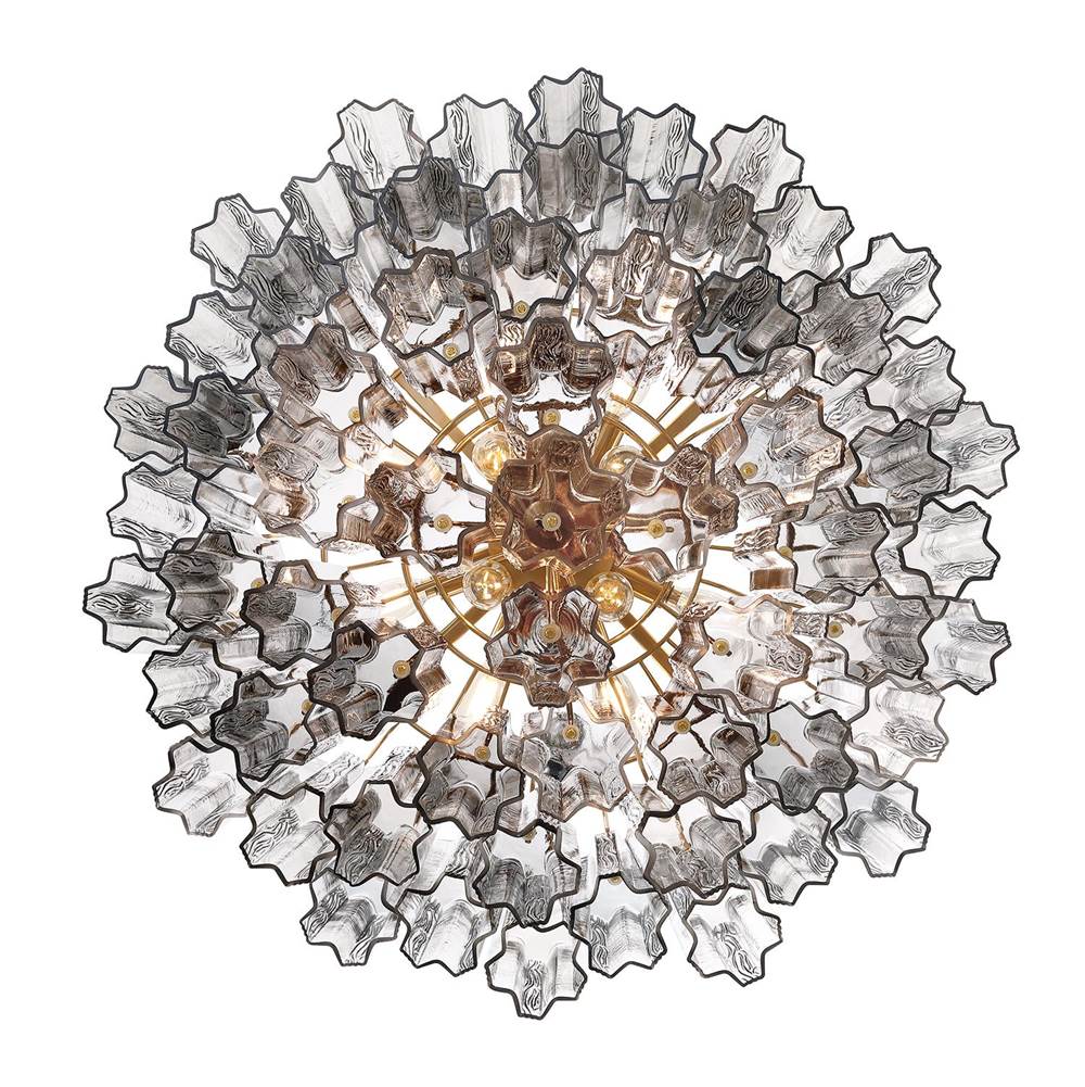 Crystorama ADD-312-AG-SM Aged Brass Addis 12 Light Aged Brass Chandelier Image 6