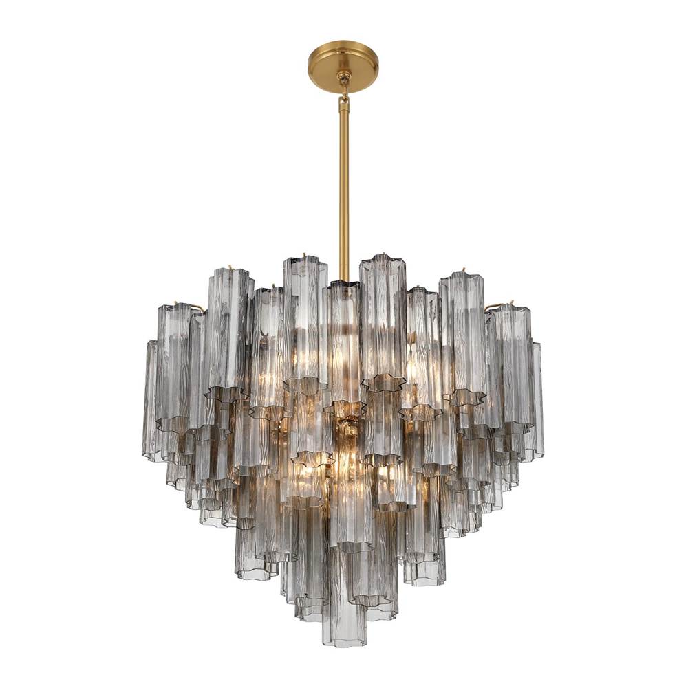 Crystorama ADD-312-AG-SM Aged Brass Addis 12 Light Aged Brass Chandelier Image 5