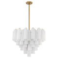 Crystorama ADD-312-AG-WH Aged Brass Addis 12 Light Aged Brass Chandelier Image 1