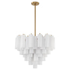 Crystorama ADD-312-AG-WH Aged Brass Addis 12 Light Aged Brass Chandelier Image 1