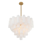 Crystorama ADD-312-AG-WH Aged Brass Addis 12 Light Aged Brass Chandelier Image 4